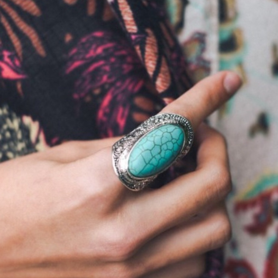 Bohemian Turquoise Ring Nwt 15$
